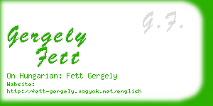 gergely fett business card